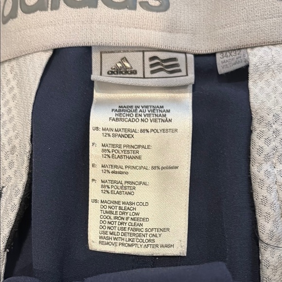 Adidas Blue Dress Pants Straight Leg Flat Front - Picture 3 of 7